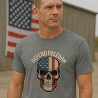 Load image into Gallery viewer, ☠️ Defend Freedom Tee – Patriot Reaper Edition